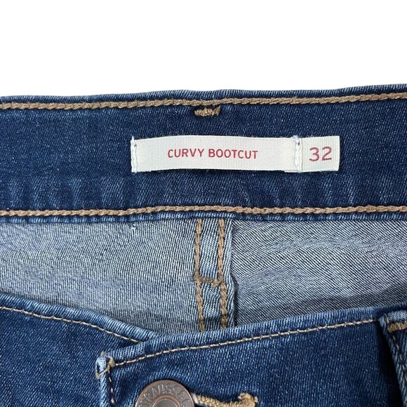 Levi's Curvy Bootcut Jeans Women's Size 32 Measuring 32x30 Western Style Comfort - Picture 4 of 8